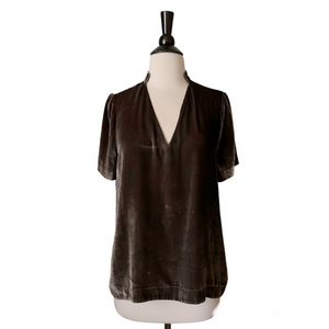 Madewell Velour V-Neck Top Size‎ Small